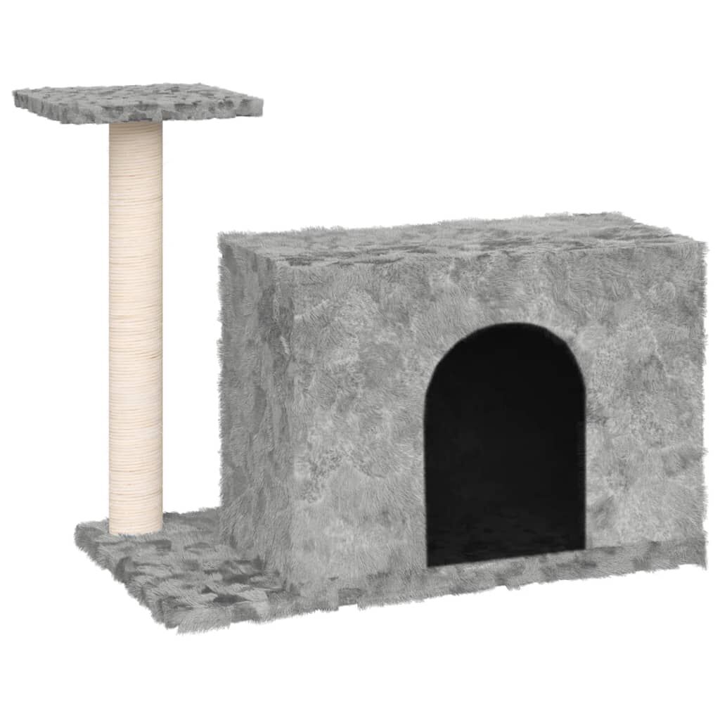 Vidaxl Rascador Para Gatos Con Postes De Sisal Gris Claro 51 Cm_0