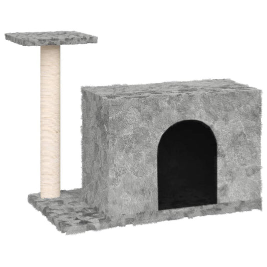 Vidaxl Rascador Para Gatos Con Postes De Sisal Gris Claro 51 Cm_0