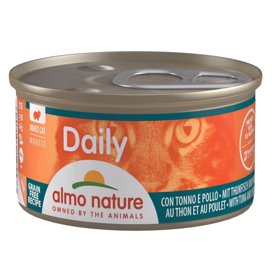 Almo Comida Humeda Gato Lata Daily 85gr Mousse Atun Y Pollo_0