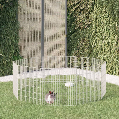 Vidaxl Recinto Animales Corral 10 Paneles Hierro Galvanizado 54x60 Cm_1