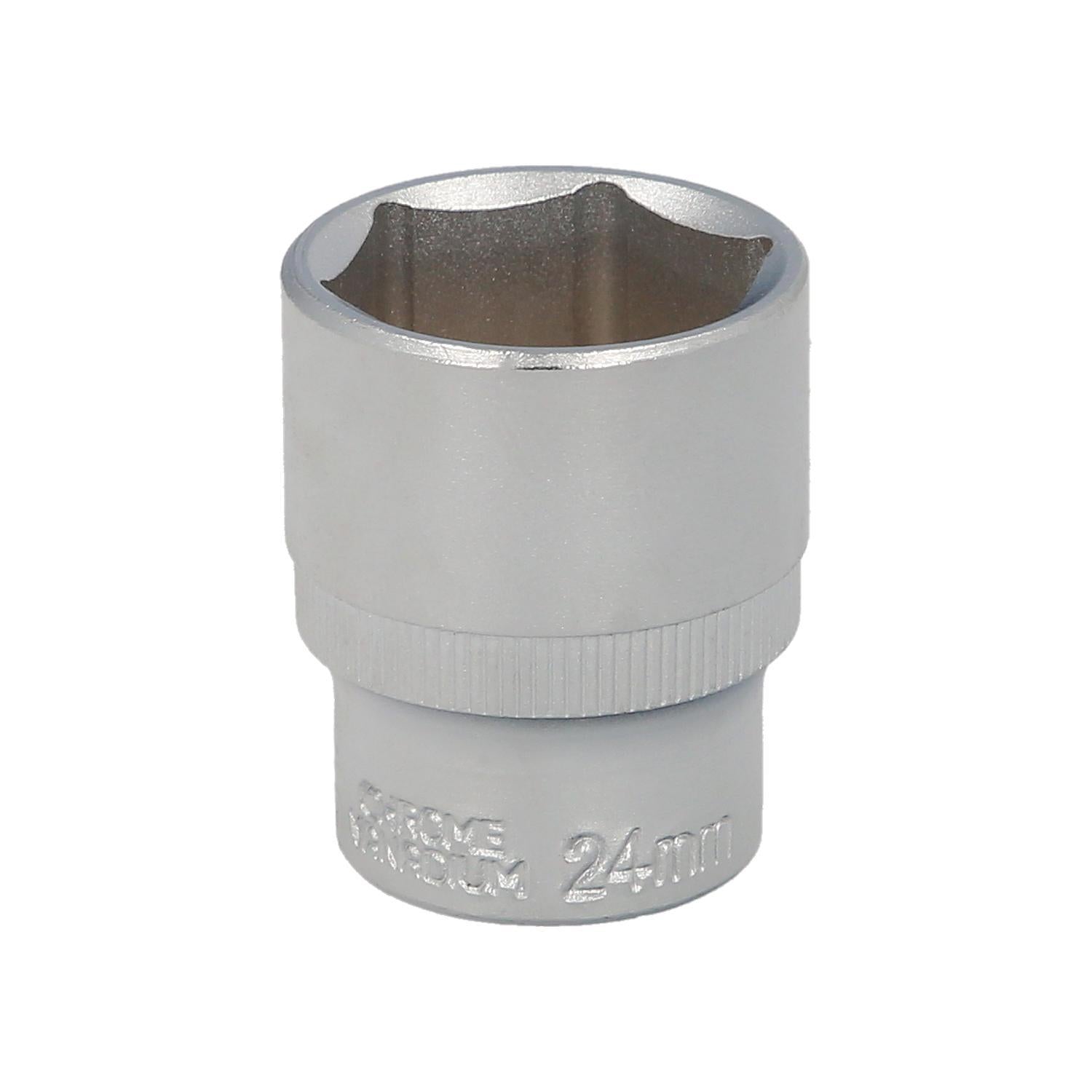 Llave Vaso 1/2 Hexagonal 24 Mm. Perfil De 6 Caras. Acero Cromo Vanadio, Aristas Redondas_0