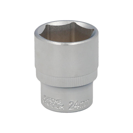 Llave Vaso 1/2 Hexagonal 24 Mm. Perfil De 6 Caras. Acero Cromo Vanadio, Aristas Redondas_0