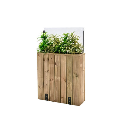 Jardinera Alta De Madera Con Cortavientos 40 Cm 75x24x80 Cm Hortalia_0