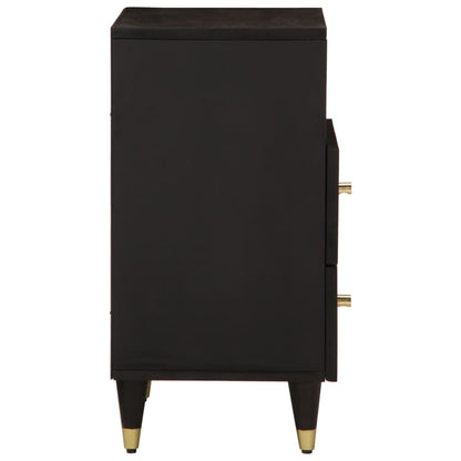 Mesita De Noche Madera Maciza De Mango 50x33x60 Cm_2