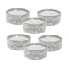 Well Home - Pack 6 Velas Led Redonda Gris Marmolado