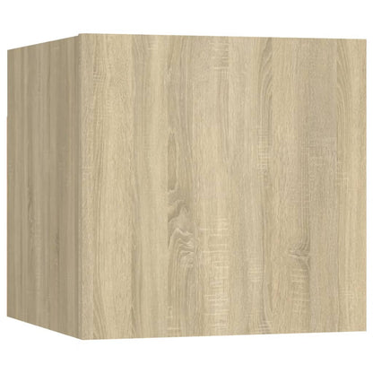 Mesita De Noche Madera De Ingeniería Roble Sonoma 30,5x30x30 Cm_0