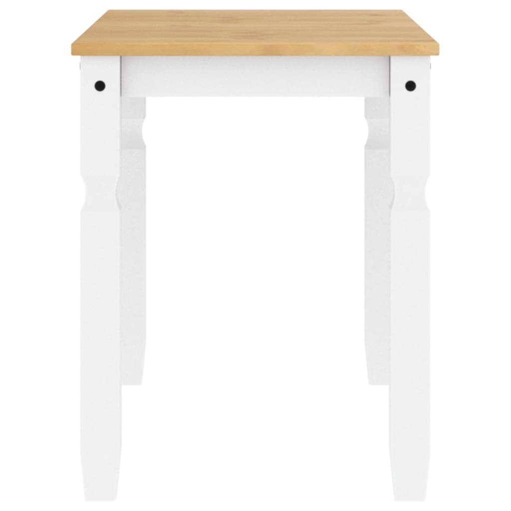 Mesa De Comedor Corona Madera Maciza Pino Blanco 112x60x75 Cm_3