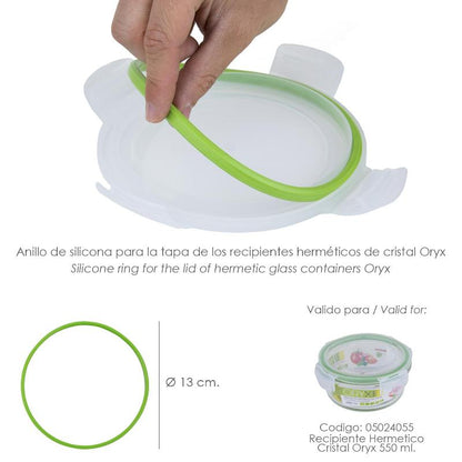 Anillo Silicona Para Recipiente Hermetico Cristal Redondo  550 Ml.