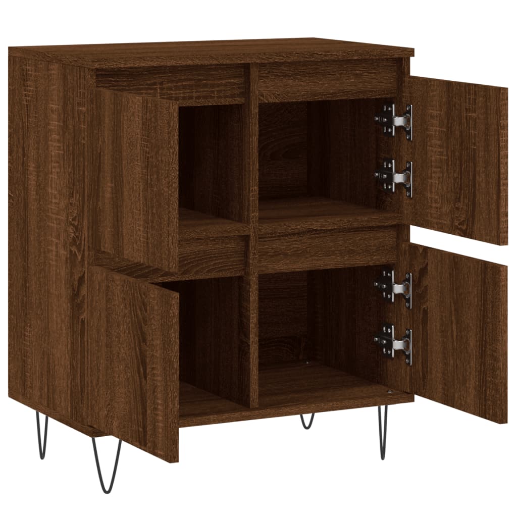 Aparador Madera Contrachapada Marrón Roble 60x35x70 Cm / Vetonek_2