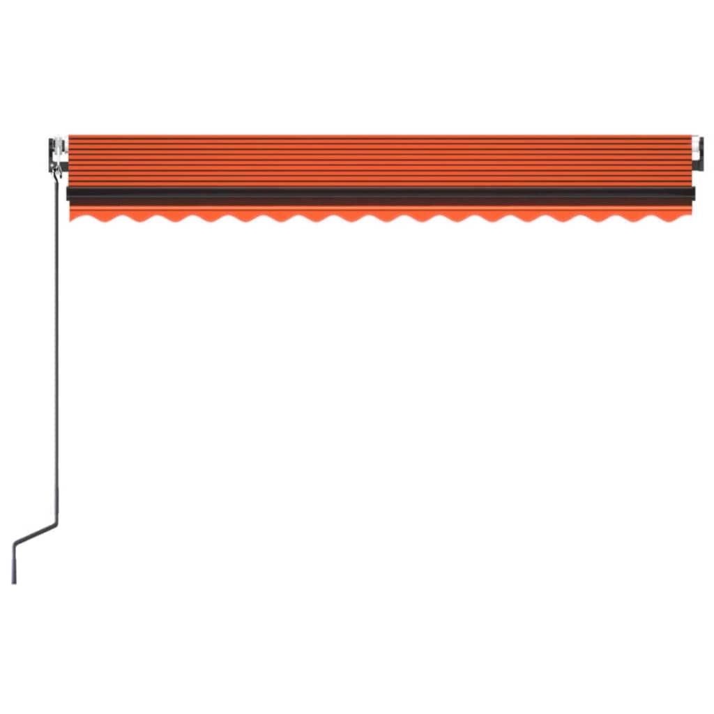 Toldo Automático Led Sensor De Viento Naranja Marrón 400x300 Cm_3