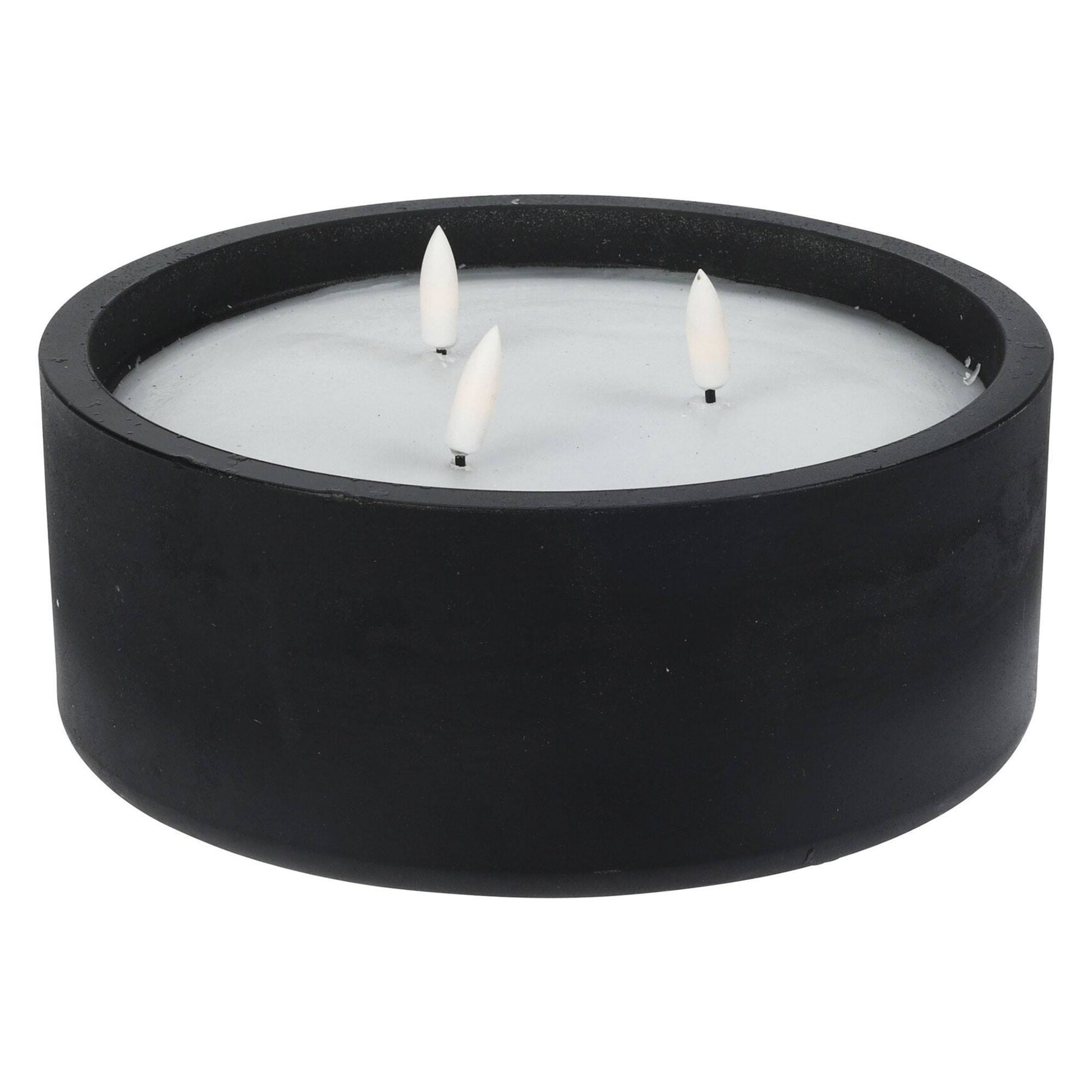 Well Home - Pack 6 Velas Led Redonda Negro
