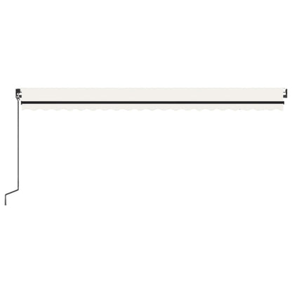 Toldo Automático Con Led Y Sensor De Viento Crema 500x300 Cm_3