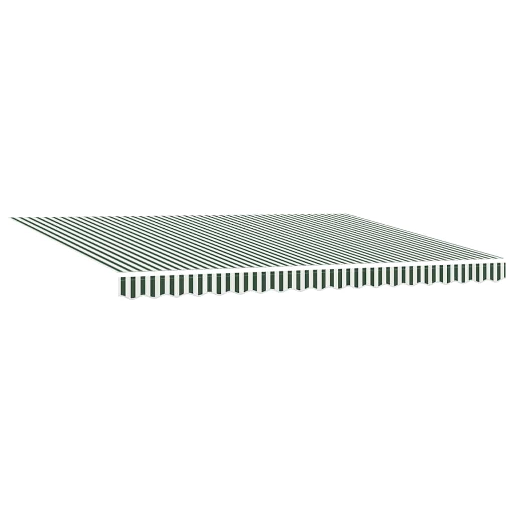 Toldo Retráctil Verde Y Blanco 450 X 350 Cm Tela Y Aluminio_5