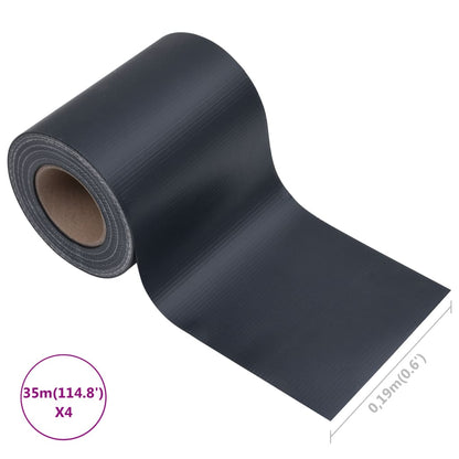 Paneles De Privacidad 4 Uds Pvc Gris Oscuro Mate 35x0,19 M / Vetonek_1