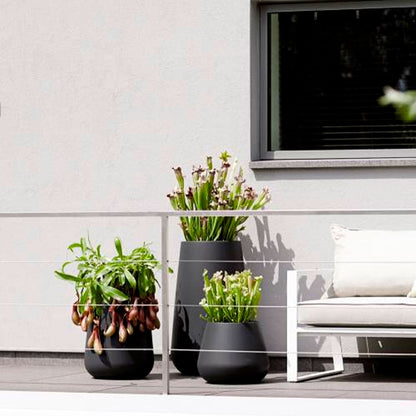 Macetero De Polietileno Por Rotomoldeo Antracita - 41 X 35cm._3