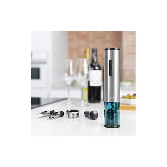 Sacacorchos Eléctrico Instantcork 1000 Gourmet. Abre Botellas En Solo 8 Segundos, Funciona Con 4 Pilas, Luz Led, Aguja H_0