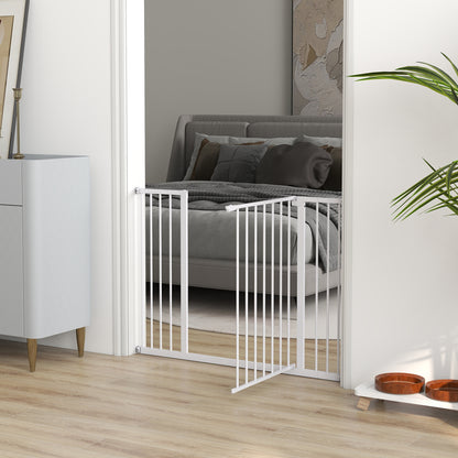 Pawhut Barrera De Seguridad Extensible Puertas Escaleras Metálica Para Perros_4