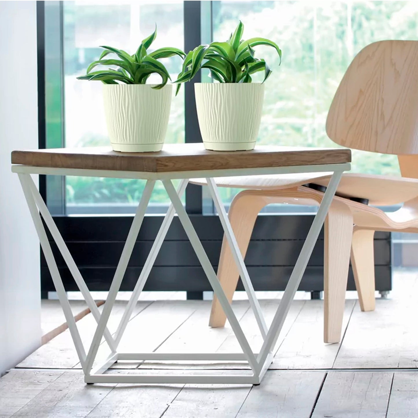 Maceta Sandy P, Dimensiones (mm) 282x282x260, Color Crema