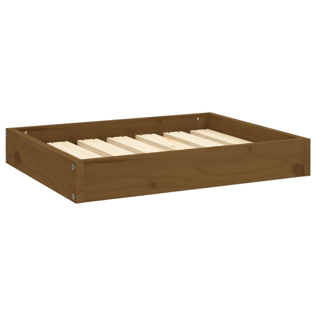 Vidaxl Cama Para Perros Madera Maciza Pino Marrón Miel 61,5x49x9 Cm_0