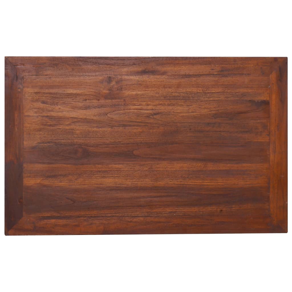 Mesa De Centro De Madera Maciza De Teca 80x50x40 Cm_4