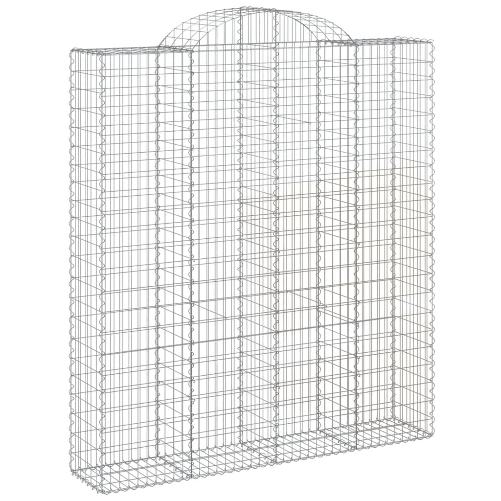 Cestas De Gaviones 14 Uds Forma De Arco Hierro 200x50x220/240cm_2