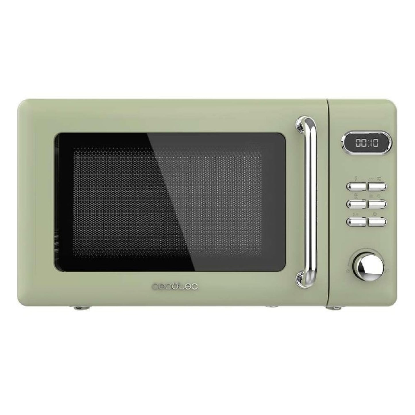 Microondas Digital Con Grill De 20 L Proclean 5110 Retro Green. 700 W En 5 Niveles, Temporizador Hasta 60 Mins, 8 Programas Y Modo Descongelación, D_0