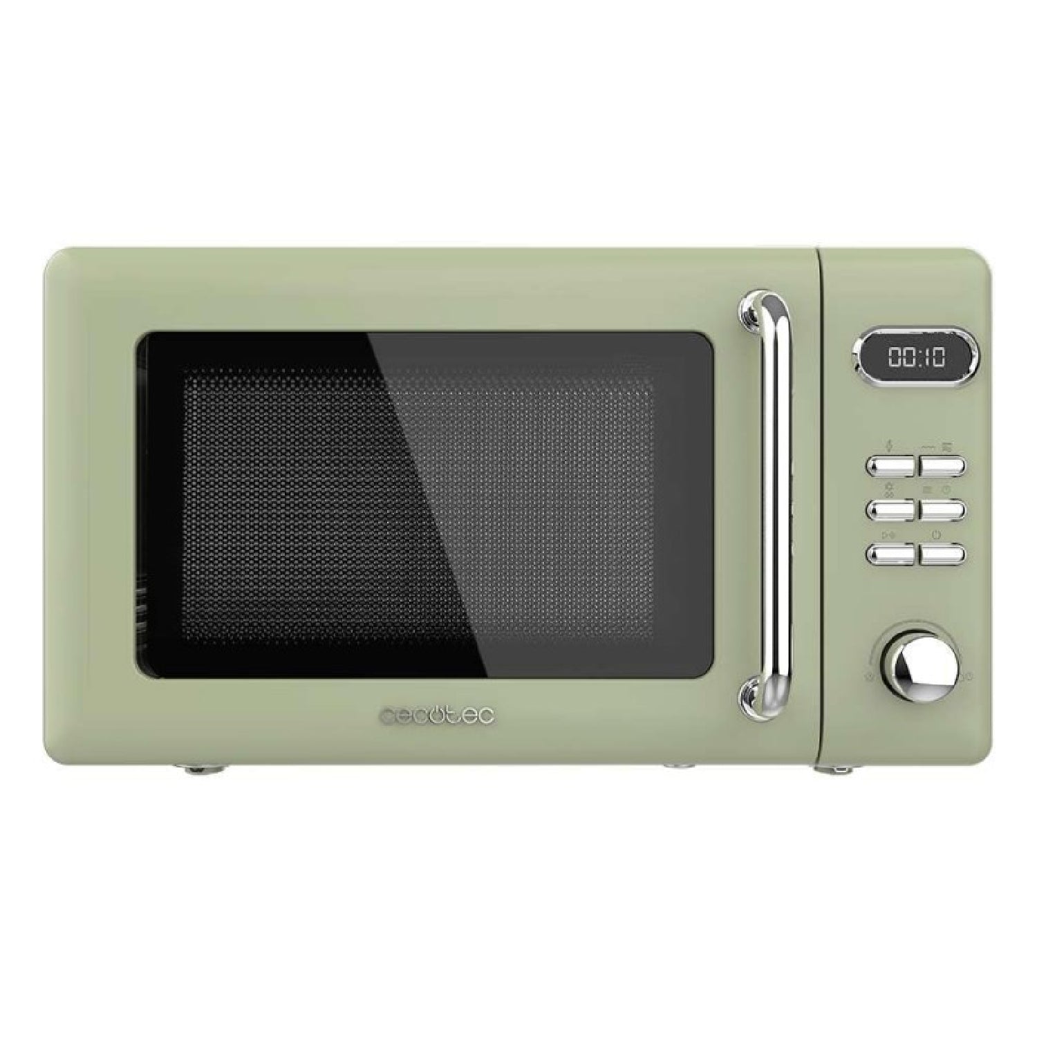 Microondas Digital Con Grill De 20 L Proclean 5110 Retro Green. 700 W En 5 Niveles, Temporizador Hasta 60 Mins, 8 Programas Y Modo Descongelación, D_0