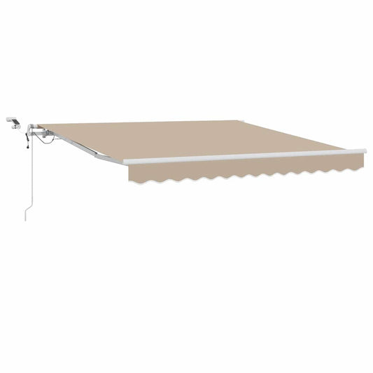 Toldo Retráctil Beige 350 X 250 Cm Poliéster_0