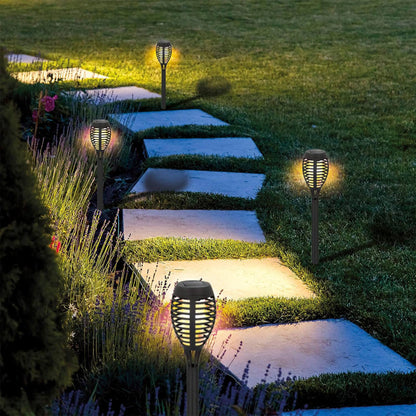 Well Home - Lámpara Solar De Jardín 'flame' Multifuncional Luces Led H.62cm_2