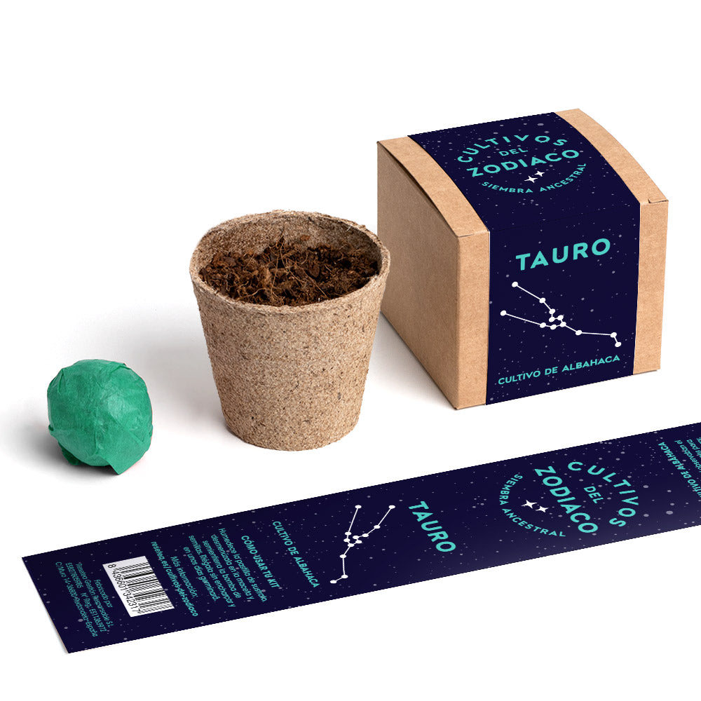 Cultivos Del Zodiaco – Tauro | Kit De Cultivo Con Semillas De Albahaca_2