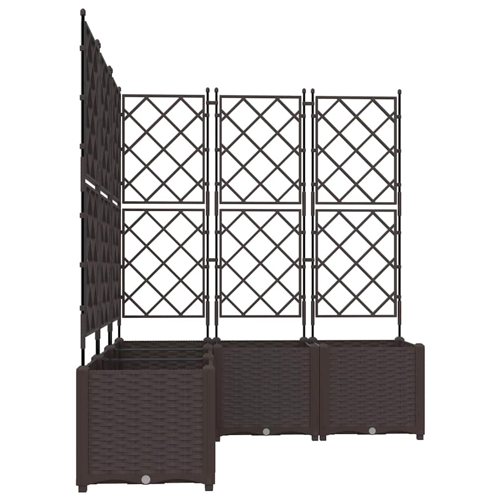 Macetero De Jardín 5 Uds. Marrón 120 X 120 X 143 Cm Pp_4