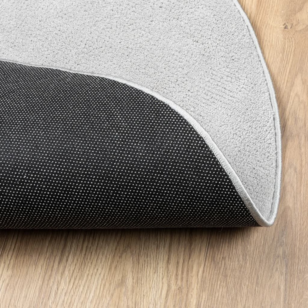 Vidaxl Alfombra De Pelo Corto Oviedo Gris Ø 80 Cm_4