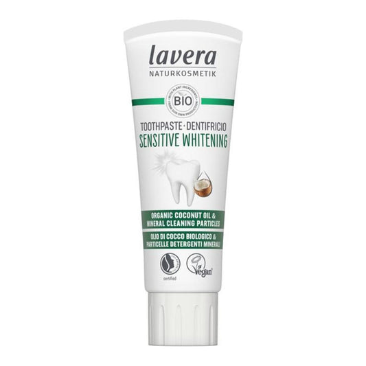 Dentífrico blanqueador sensitive coco & fluor, Lavera 75 ml