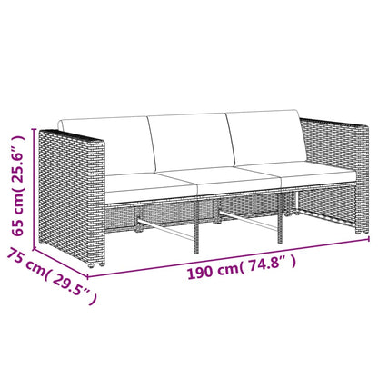 Vidaxl Set Muebles De Jardín 4 Piezas Y Cojines Ratán Sintético Marrón_2