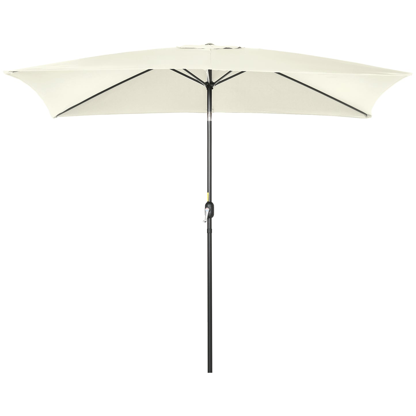 Outsunny Sombrilla De Terraza Exterior 200x300 Cm Con Ángulo Ajustable Crema_3