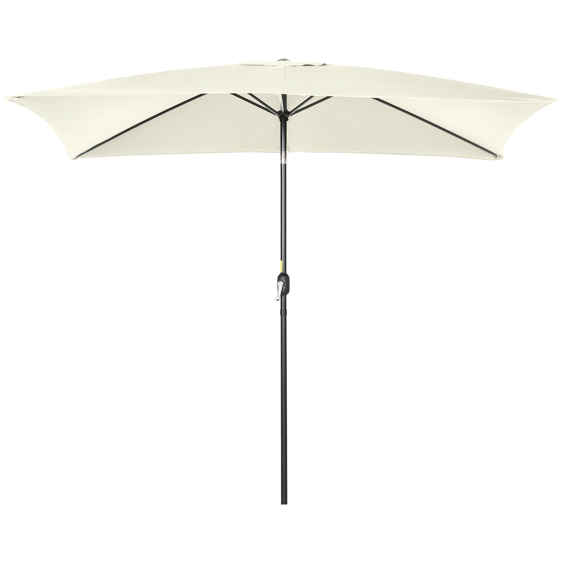 Outsunny Sombrilla De Terraza Exterior 200x300 Cm Con Ángulo Ajustable Crema_3