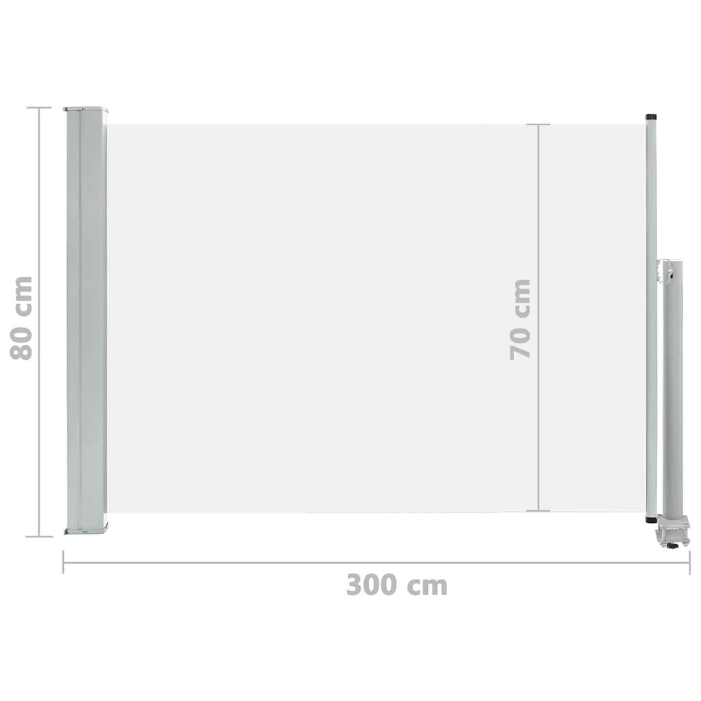 Vidaxl Toldo Lateral Retráctil De Jardín Color Crema 80x300 Cm_2