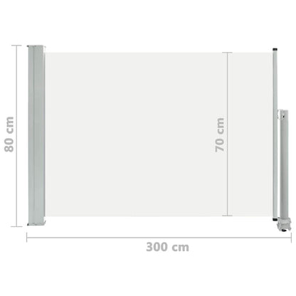 Vidaxl Toldo Lateral Retráctil De Jardín Color Crema 80x300 Cm_2
