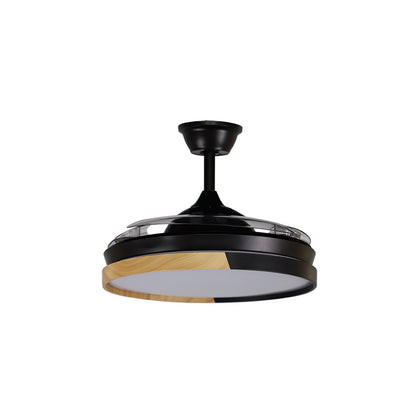 Ventilador Dc Emperador 72w Negro/haya 3aspas Desplegables 106d 7200lm 3000-4000-6000k Remoto+ Memoria+ Temporizador_1