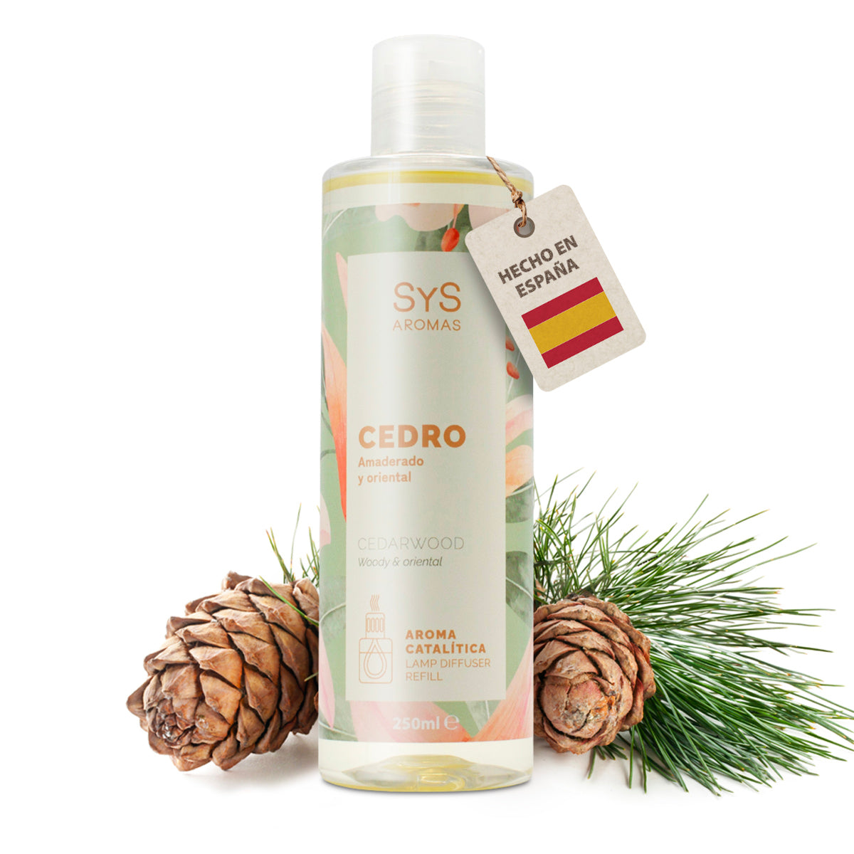 Aroma para Lámpara Catalítica Cedro SYS Aromas 250 ml | Fragancia Amaderada y Oriental_1