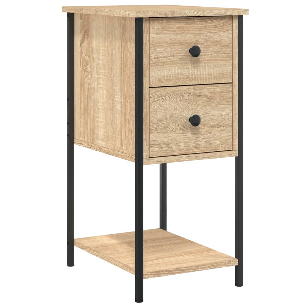 Mesitas Noche 2 Uds Madera Ingeniería Roble Sonoma 32x42x70 Cm_1