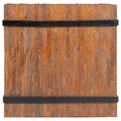 Mesa Auxiliar De Madera De Teca 60x60x38 Cm_2