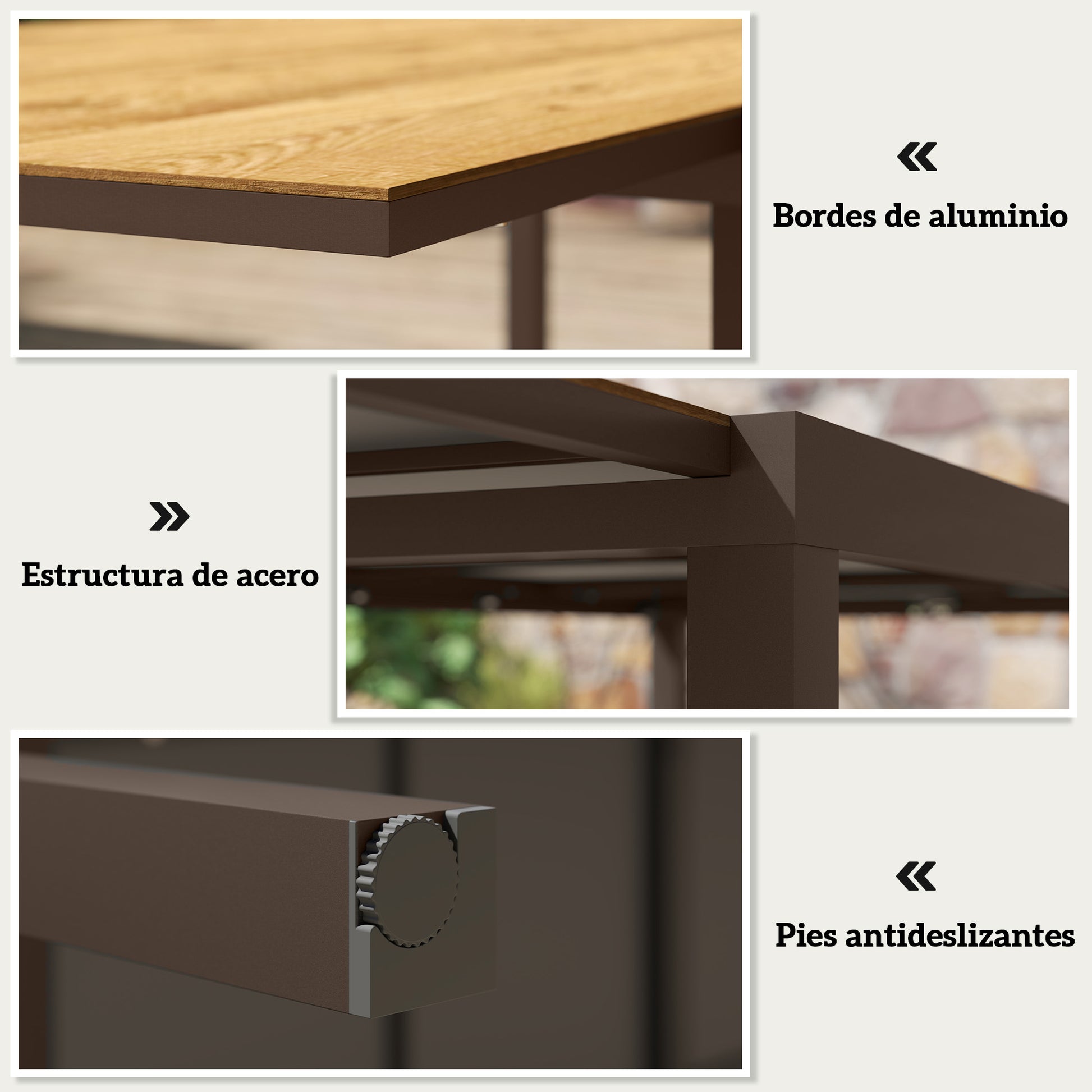 Outsunny Mesa De Jardín Extensible_4