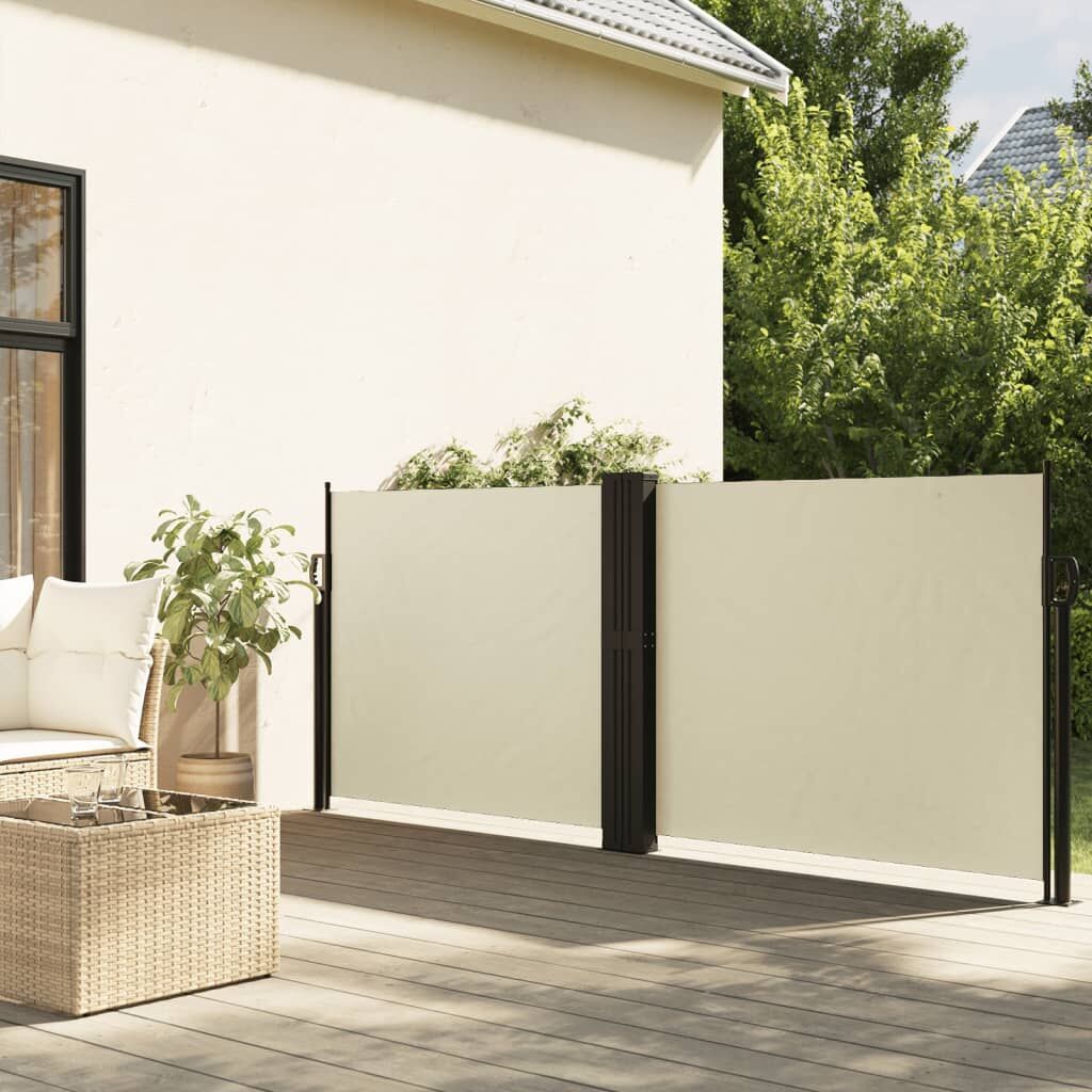 Vidaxl Toldo Lateral Retráctil Crema 140x1200 Cm_1