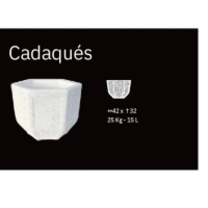Jardinera De Granito Cadaques. 42 cm de ancho y 32 cm de alto. Peso: 25 kilos. Capacidad: 15 litros_1