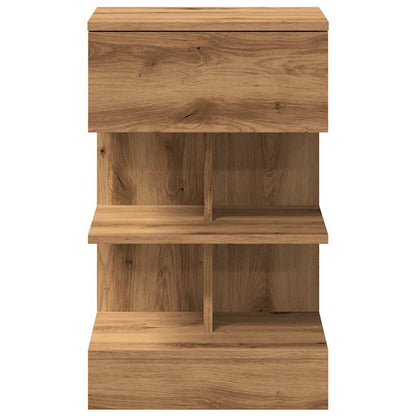 Mesita De Noche Madera De Ingeniería Roble Artisan 40x35x65 Cm_2