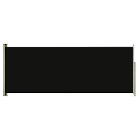 Vidaxl Toldo Lateral Retráctil De Jardín Negro 117x300 Cm_0