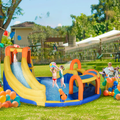 Outsunny Castillo Hinchable Para Niños De 3-8 Años 435x435x200 Cm Multicolor_1