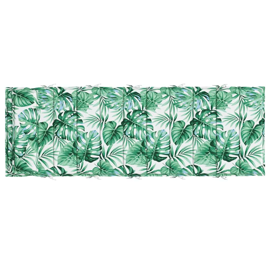 Vidaxl Cojín De Tumbona De Tela Oxford Estampado De Hojas 180x60x4 Cm_4