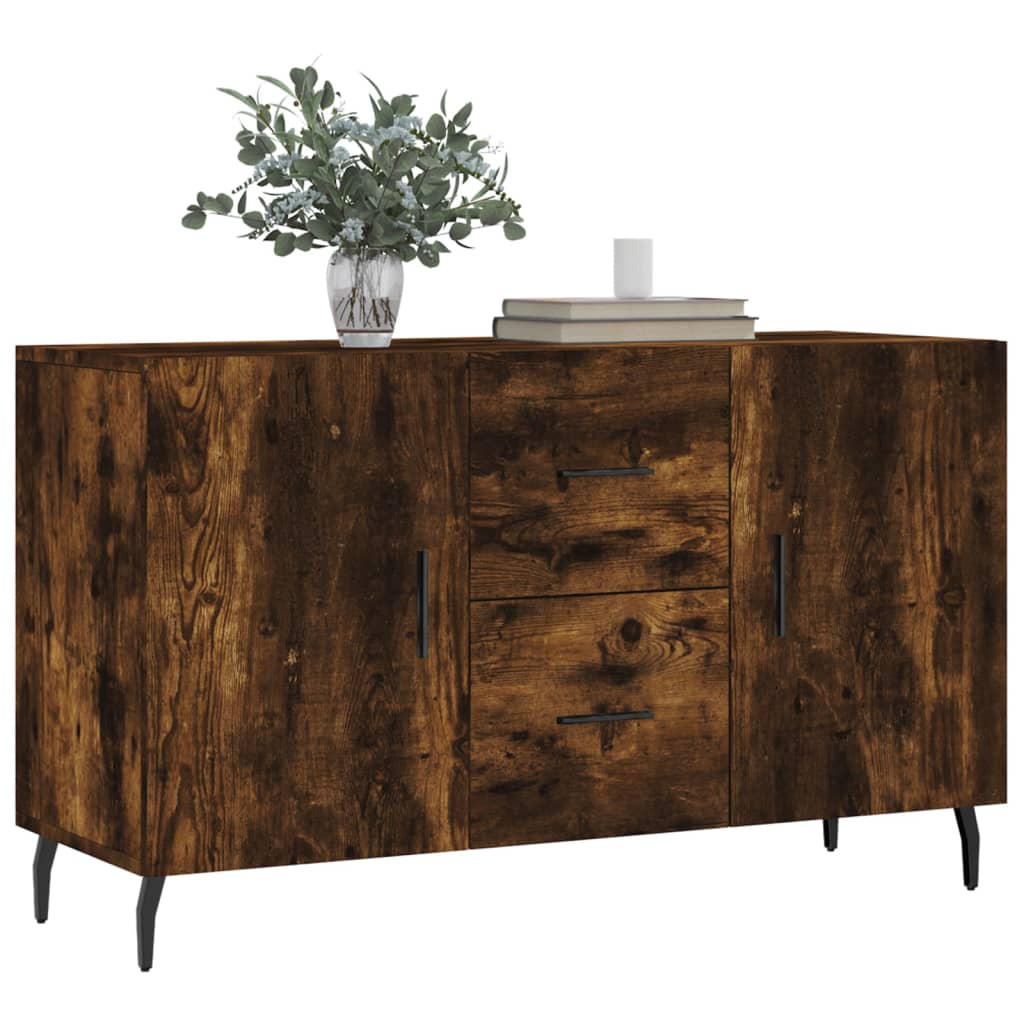 Aparador Madera De Ingeniería Roble Ahumado 100x36x60 Cm_2